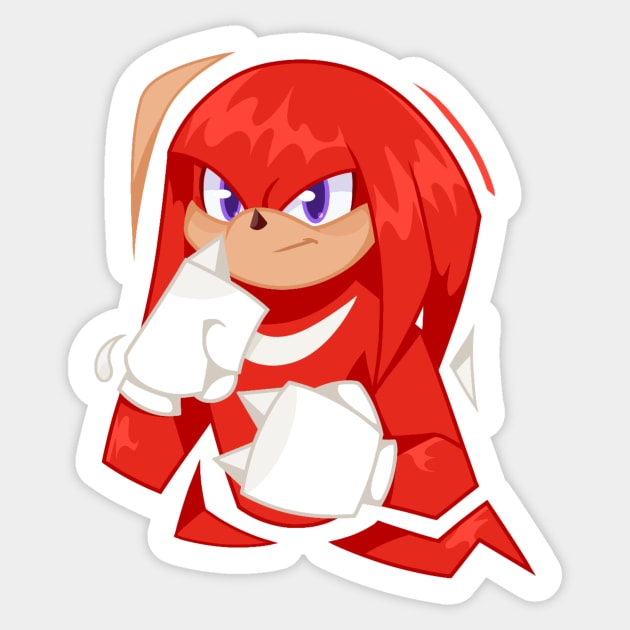 Red Echidna Sticker by Imaplatypus